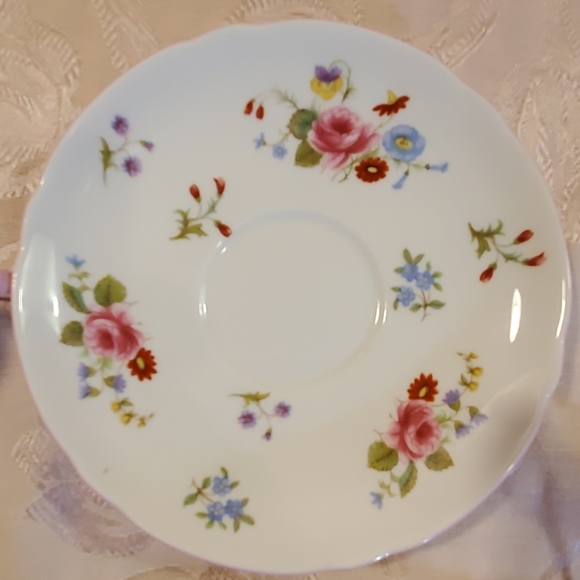 SHELLEY "Rose & Red Daisy" Teacup/saucer set - Picture 5 of 8